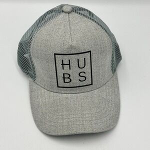 Labi Baby HUBS Trucker Hat Mens OSFA Grey Mesh Snapback Graphic Cap yidacaps co.